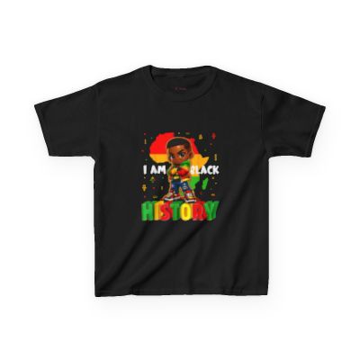 Kids Black History T-Shirt – "I Am Black History" Graphic Tee for Children