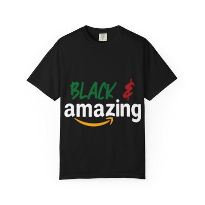 Black & Amazing Smile T-shirt | Afrocentric Colors, Minimal Logo Tee