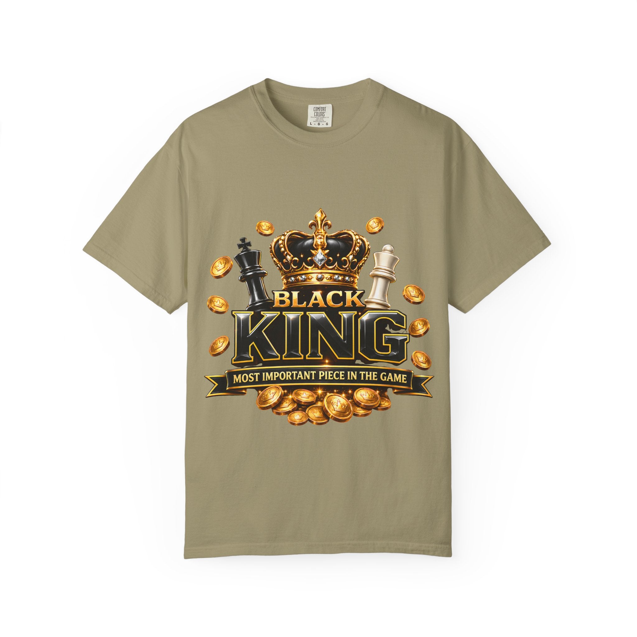 Black King T-Shirt — "Most Important Piece in the Game" Chess Crown Tee