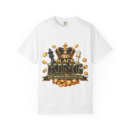 Black King T-Shirt — "Most Important Piece in the Game" Chess Crown Tee