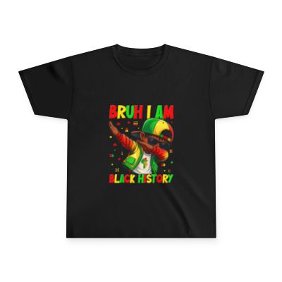 Bruh I Am Black History Youth Tee — Dab Kid Black History Month Shirt